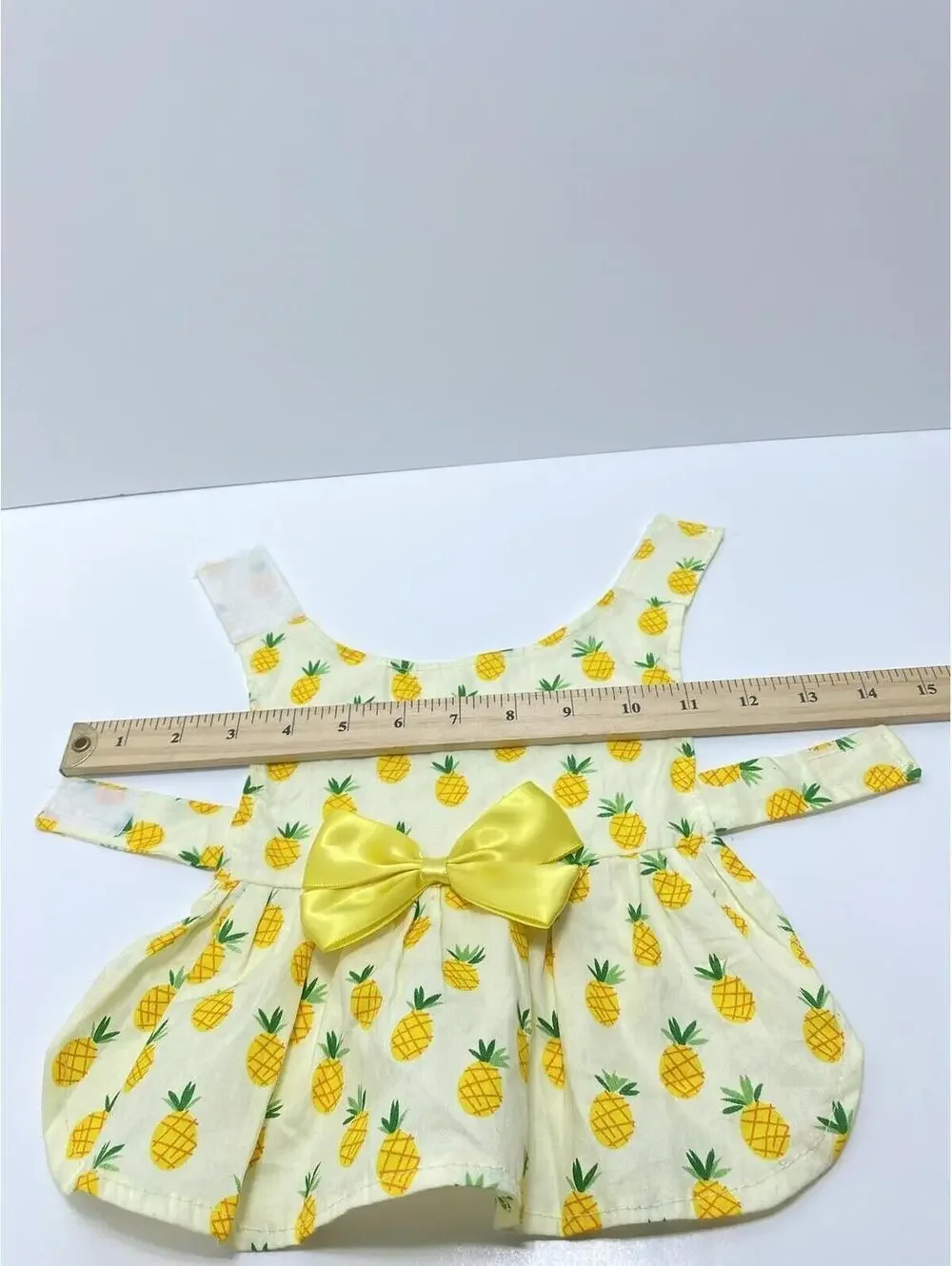 Yellow Ribbon Cute Fruit Pineapple Dog Dress Small Brand New